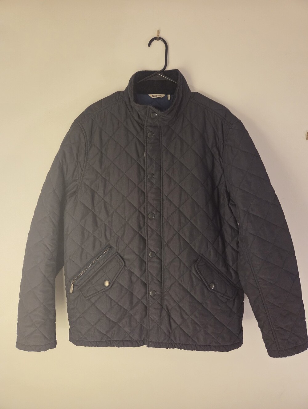 Barbour Navy Quilted Field Jacket Mens XL